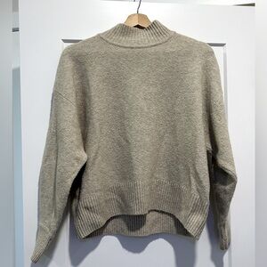 H&M high neck sweater, size S, gently worn, light tan color.